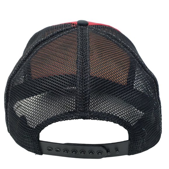 Caterpillar CAT Diesel Power Vintage Snapback Trucker Hat Ball Cap Red Mesh Foam - Picture 4 of 8